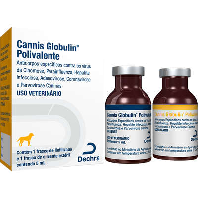 Soro Hiperimune Dechra Cannis Globulin Polivante para Cães