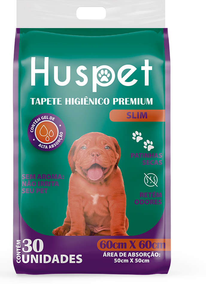 Tapete Higiênico Huspet Premium 60x60 para Cães - 30 Unidades