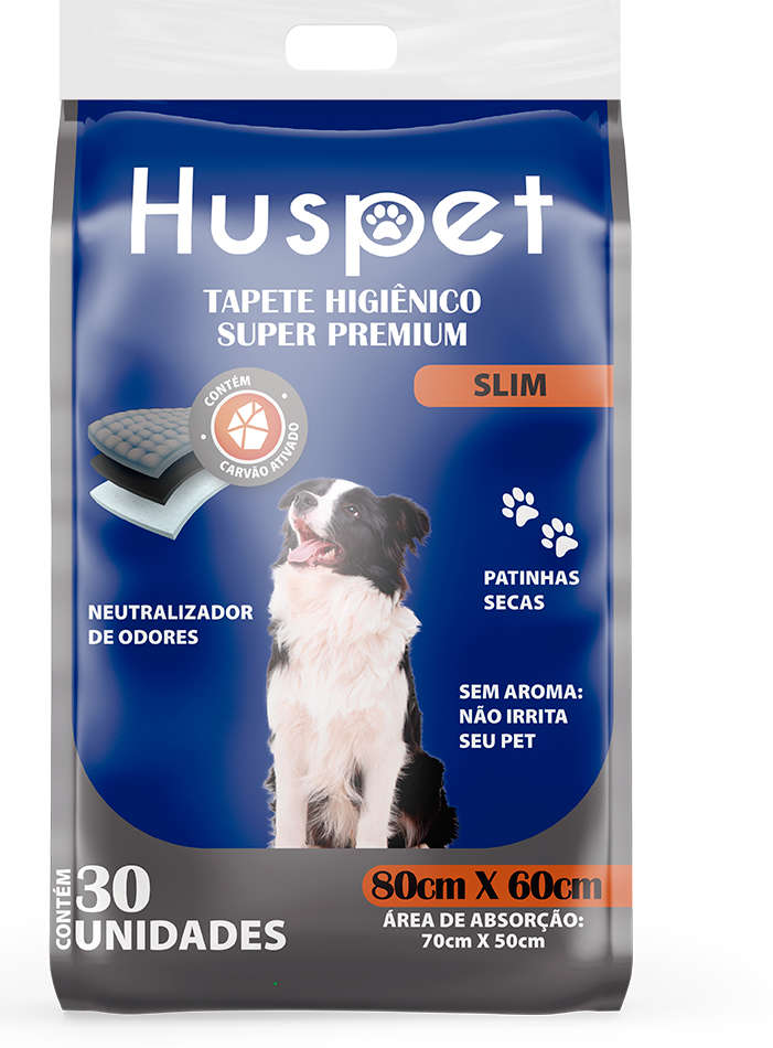 Tapete Higiênico Huspet Super Premium 80x60 para Cães - 30 Unidades