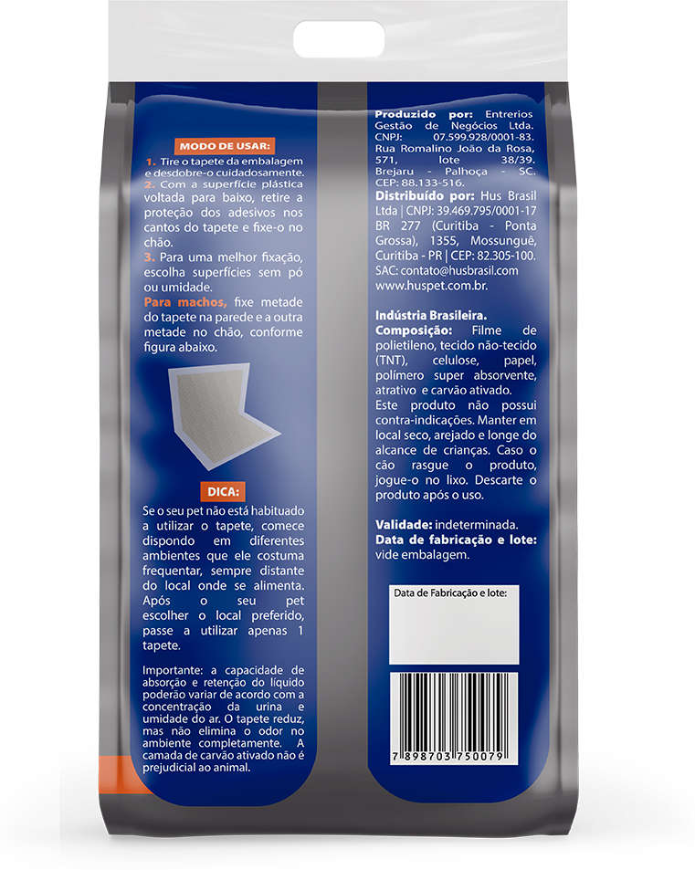 Tapete Higiênico Huspet Super Premium 80x60 para Cães - 30 Unidades