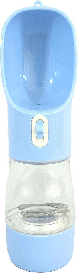 Garrafa Portátil com Alça e Porta Petisco Azul - Tam. Único
