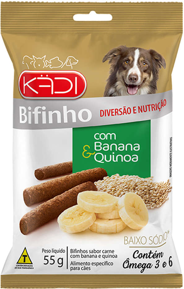 Bifinho 8in1 para Cães Sabor Banana e Quinoa - 55g