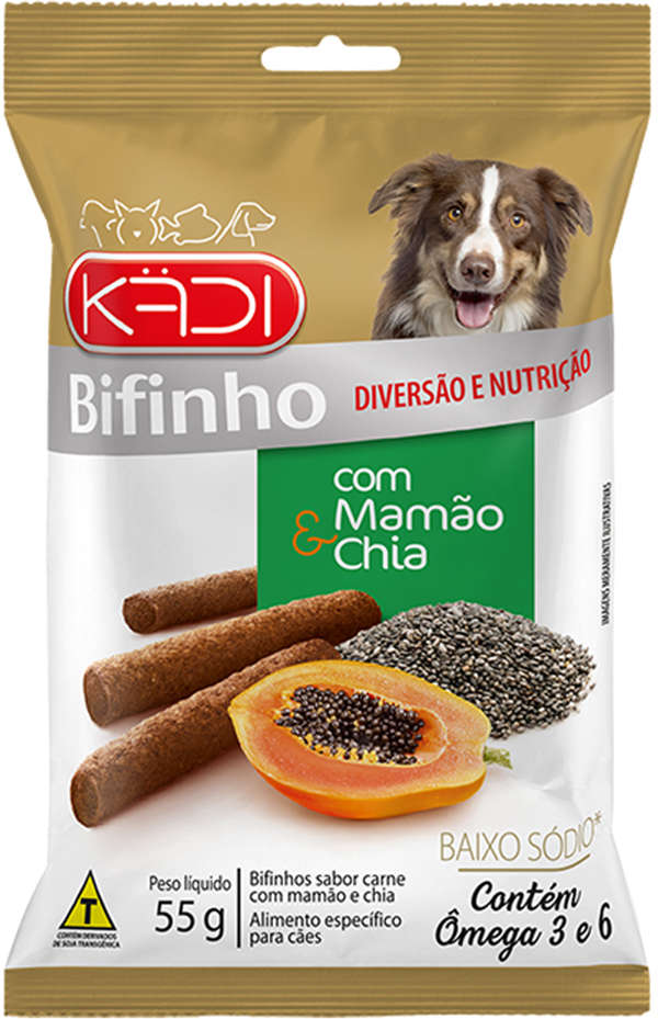 Bifinho 8in1 para Cães Sabor Chia e Mamão - 55g