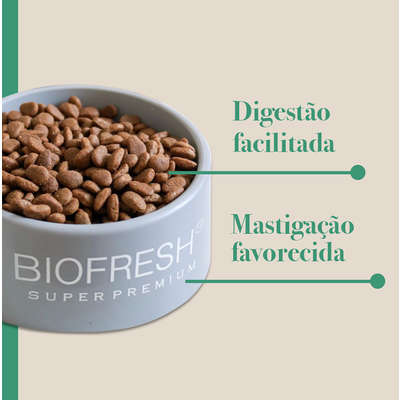 Ração Seca Biofresh Mix de Carne, Frutas, Legumes e Ervas Frescas Cães Sênior de Raças Grandes e Gigantes