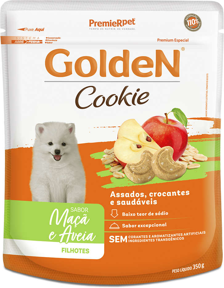 Biscoito PremieR Premier Formula para Cães Filhotes Porte Pequeno Sabor Aveia e Maçã - 350g