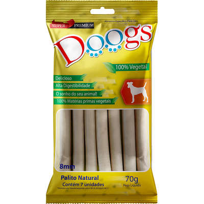Osso Doogs Natural Palito 8mm para Cães