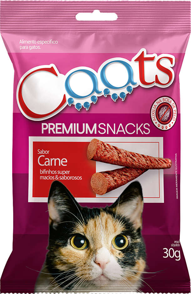 Bifinho Caats Premium para Gatos Adultos Sabor Carne - 30g