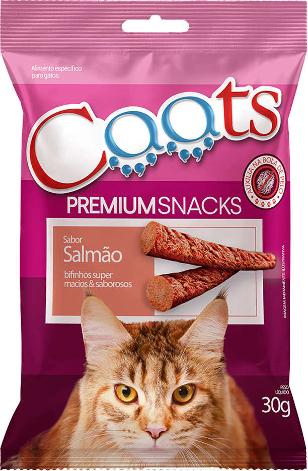 Bifinho Caats Premium para Gatos Adultos Sabor Salmão - 30g