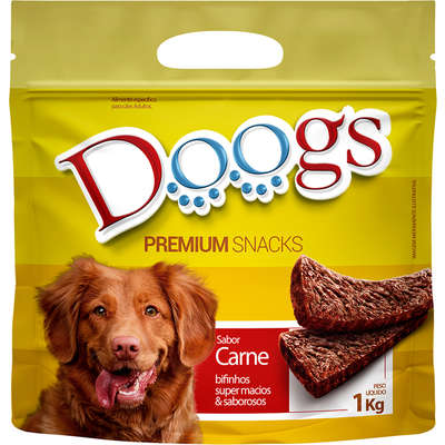 Bifinho Doogs Carne para Cães