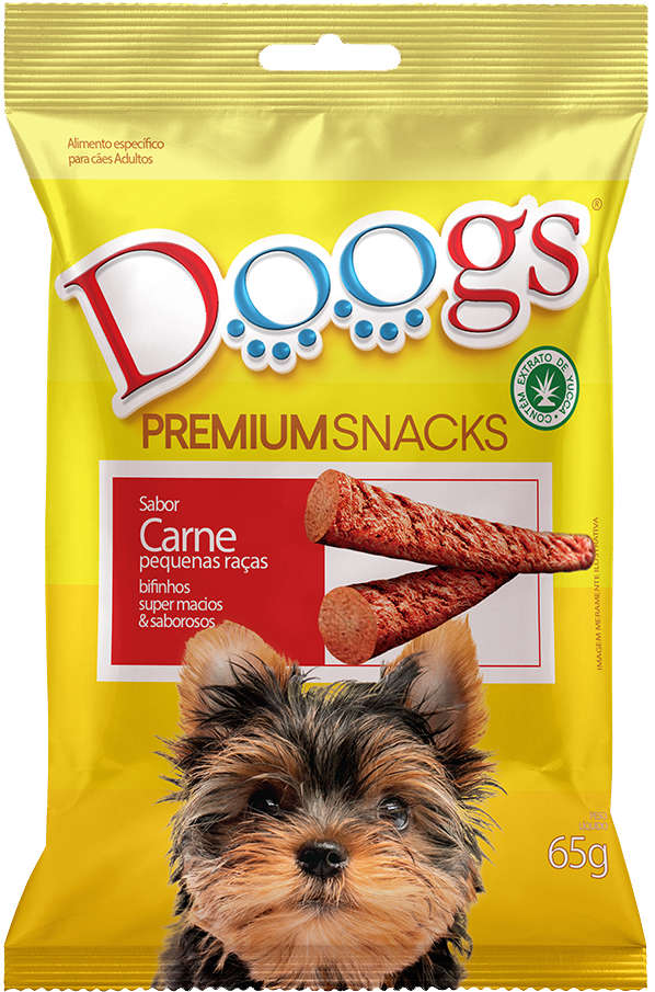 Bifinho Doogs Premium para Cães Adultos Porte Pequeno Sabor Carne - 65g