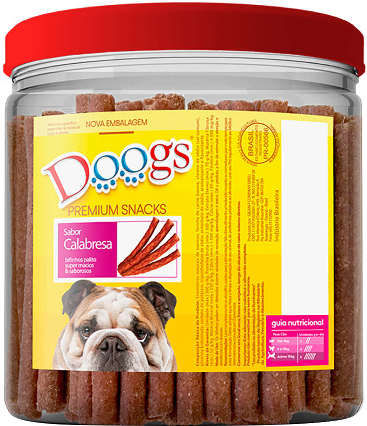 Bifinho Doogs Premium para Cães Adultos Sabor Calabresa - 1Kg