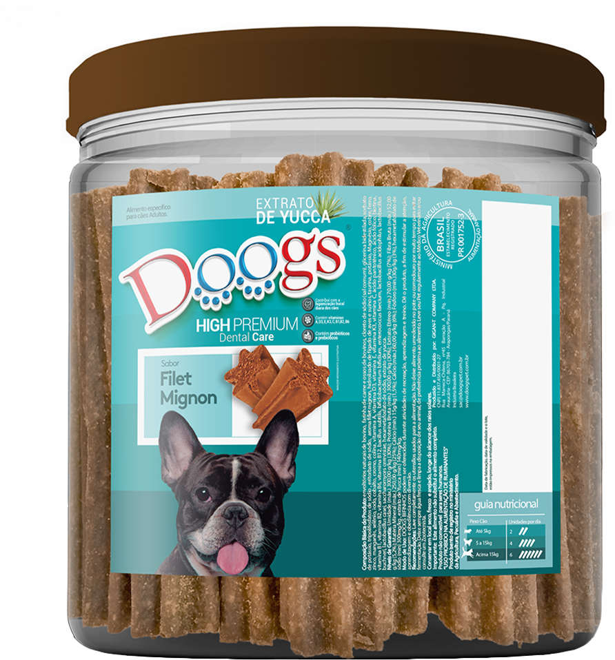 Petisco Doogs High Premium para Cães Adultos Sabor Filé Mignon - 800g