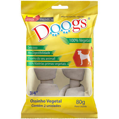 Osso Doogs Natural Nó Pequeno 3/4 para Cães