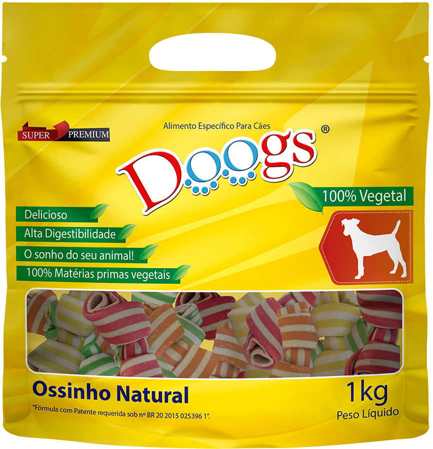 Osso Doogs Super Premium para Cães Idosos Porte Pequeno Sabor Baunilha 3/4 - 1Kg