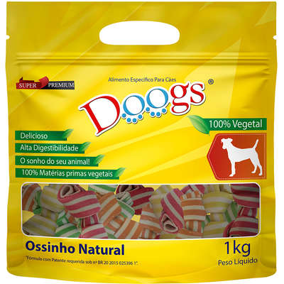 Osso Doogs Colorido Nó Pequeno 3/4 para Cães