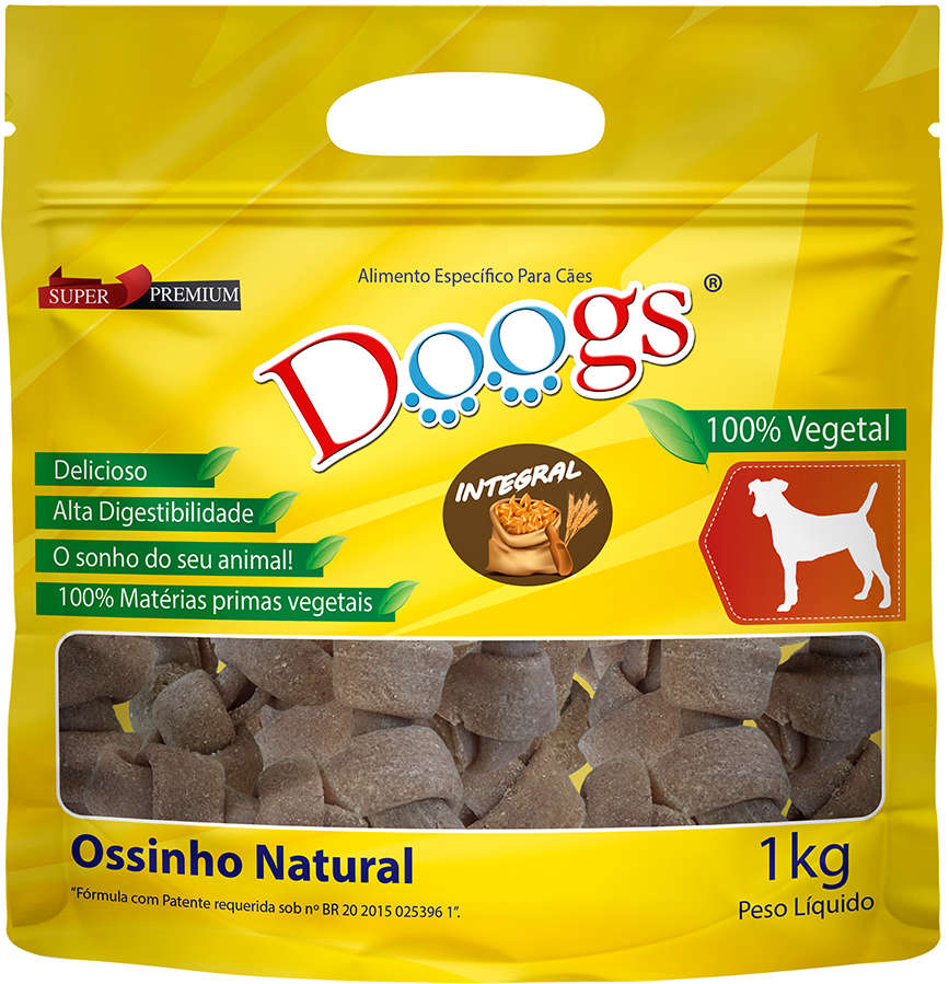 Osso Doogs Super Premium para Cães Porte Pequeno Sabor Baunilha 3/4 - 1Kg