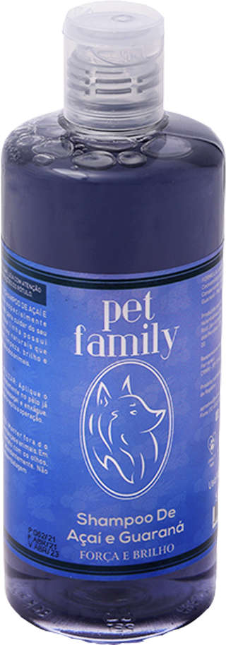 Shampoo Pet Family Açai com Guaraná para Cães e Gatos - 500 mL