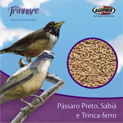 Ração Trinnare para Pássaro Preto, Sabiá e Trinca Ferro