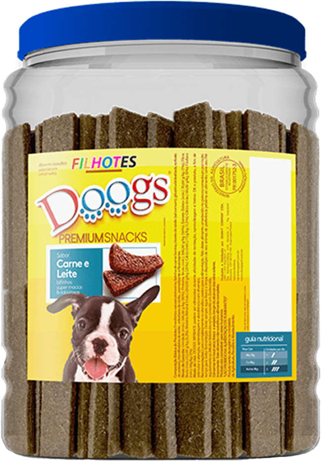 Bifinho Doogs Premium para Cães Filhotes Sabor Carne e Leite - 2,5Kg