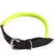 Coleira Leather Rope Verde com Mosquetão Prata para Cães