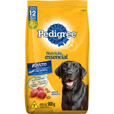 Ração Seca Pedigree Nutrição Essencial Carne para Cães Adultos Raças Médias e Grandes