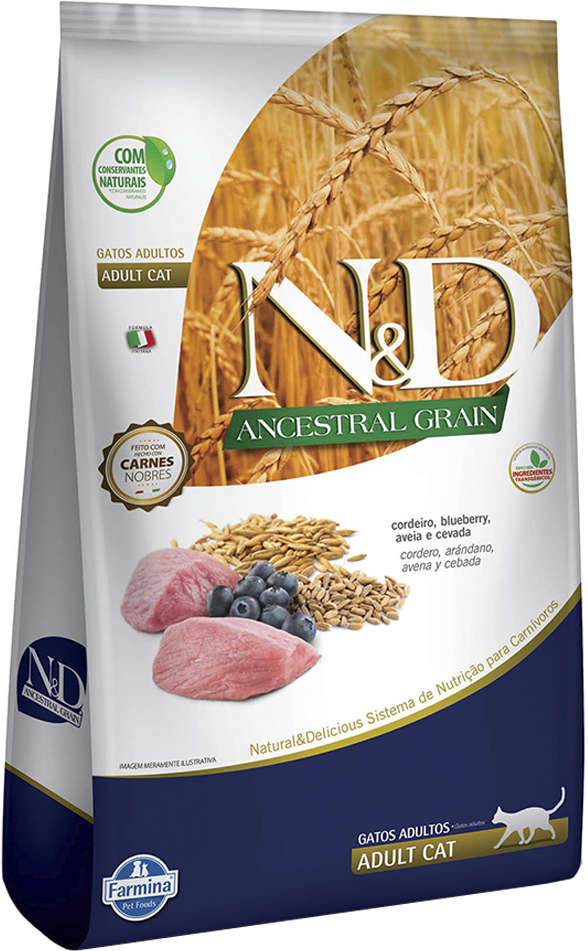 Ração Farmina N&D Ancestral Grain Cordeiro Gatos Adultos - 1,5Kg