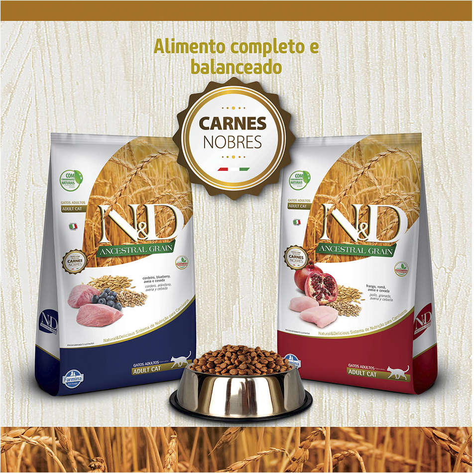 Ração Farmina N&D Ancestral Grain Cordeiro Gatos Adultos - 1,5Kg