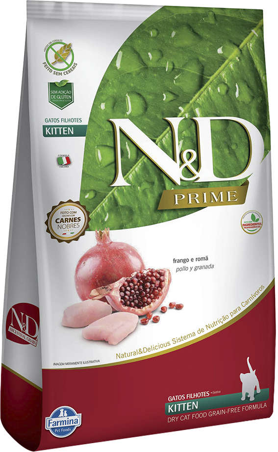 Ração Farmina N&D Prime Frango e Romã Gatos Filhotes - 1,5Kg