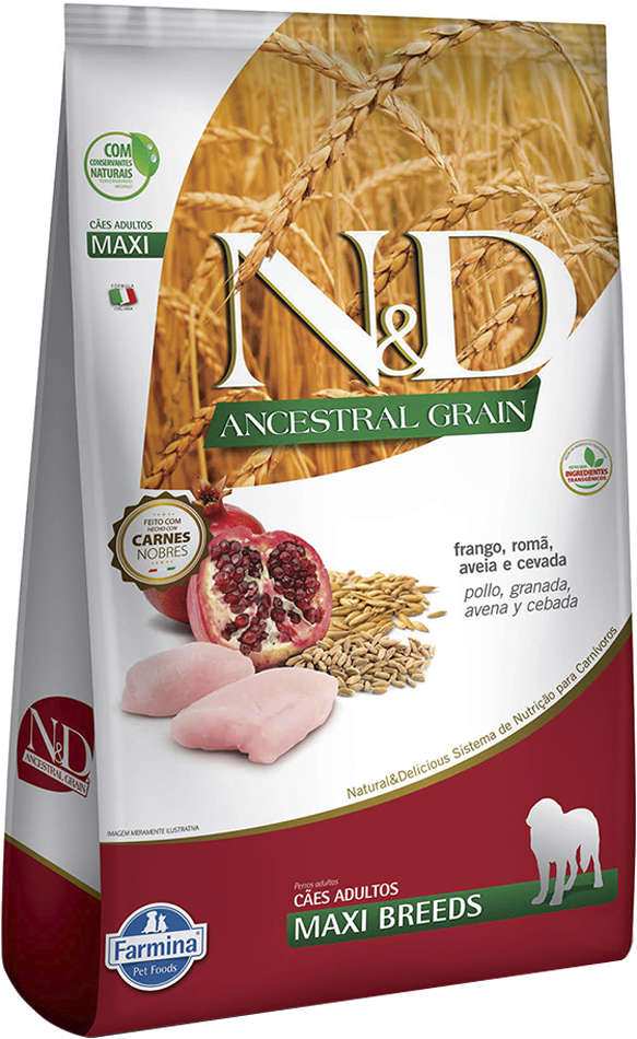 Ração Farmina N&D Ancestral Grain Frango Cães Adultos Raças Grandes - 10,1Kg