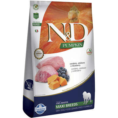 Ração Farmina N&D Pumpkin Carnes Nobres Cordeiro para Cães Adultos de Raças Grandes