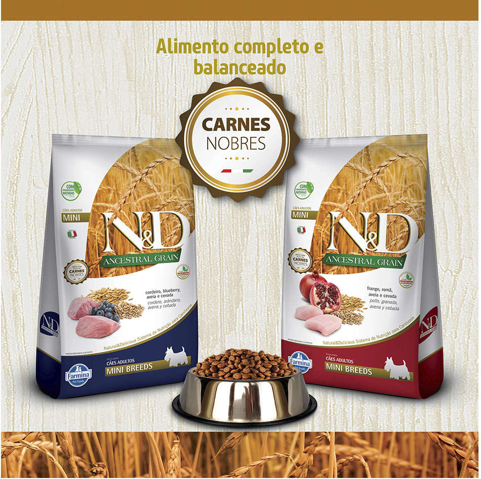 Ração Farmina N&D Ancestral Grain Frango Cães Adultos Raças Pequenas - 2,5Kg