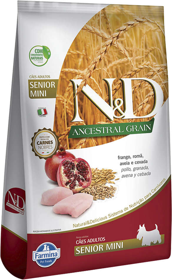 Ração Farmina N&D Ancestral Grain Frango Cães Idosos Raças Pequenas - 2,5Kg