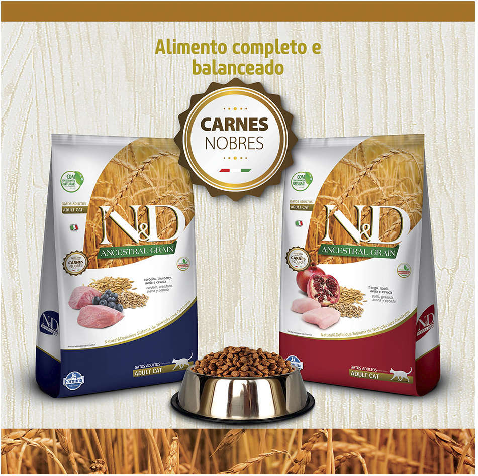 Ração Farmina N&D Ancestral Grain Frango Gatos Adultos - 7,5Kg
