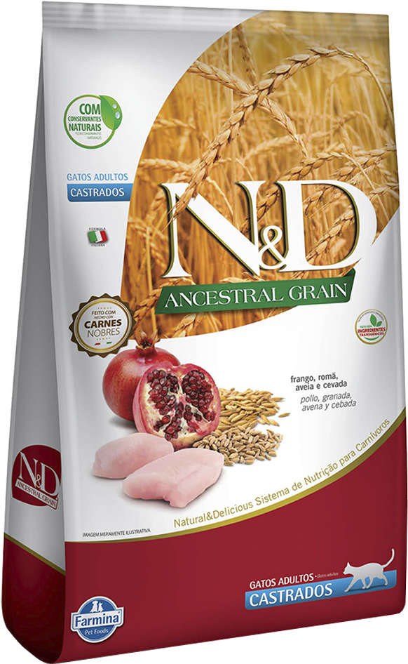 Ração Farmina N&D Ancestral Grain Frango Gatos Adultos Castrados - 7,5Kg
