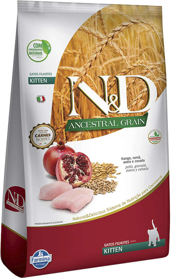 Ração Farmina N&D Ancestral Grain Frango Gatos Filhotes - 1,5Kg