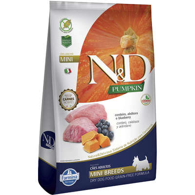 Ração Farmina N&D Pumpkin Carnes Nobres Cordeiro para Cães Adultos de Raças Pequenas