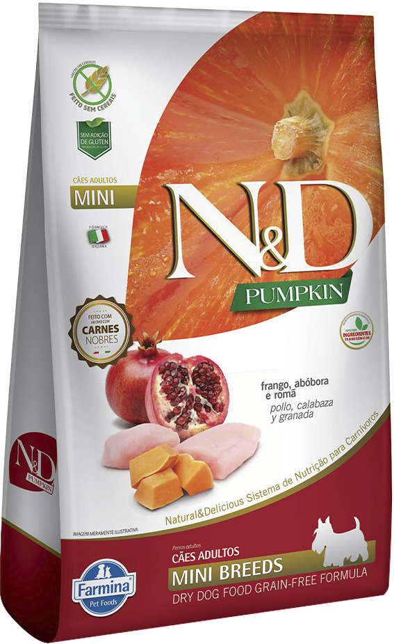 Ração Farmina N&D Pumpkin Carnes Nobres Frango para Cães Adultos de Raças Pequenas - 2,5Kg