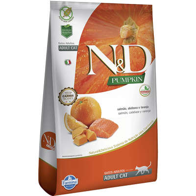 Ração Farmina N&D Pumpkin Salmão, Abóbora e Laranja para Gatos Adultos