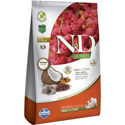 Ração Farmina N&D Quinoa Skin & Coat Peixe para Cães Adultos de Todas as Raças
