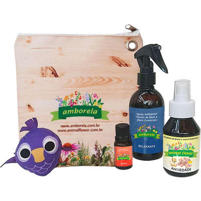 Kit Animal Flower Gato Zen Roxo