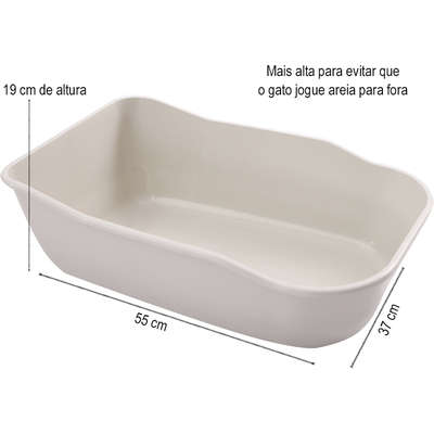 Bandeja Sanitária Durapets Luxo Bege para Gatos
