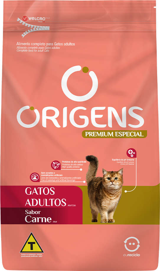 Ração Seca Origens Carne Gatos Adultos - 10,1Kg