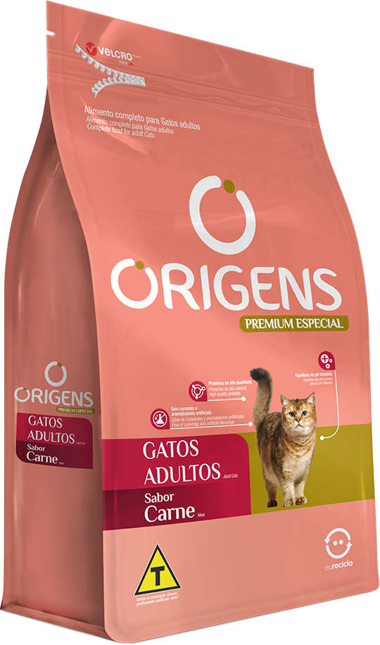 Ração Seca Origens Carne Gatos Adultos - 10,1Kg