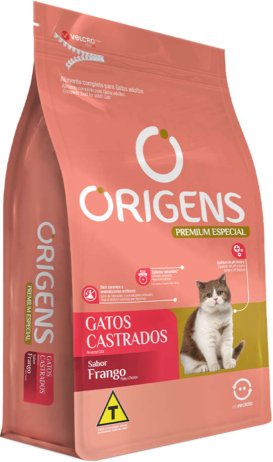 Ração Seca Origens Frango Gatos Castrados - 10,1Kg