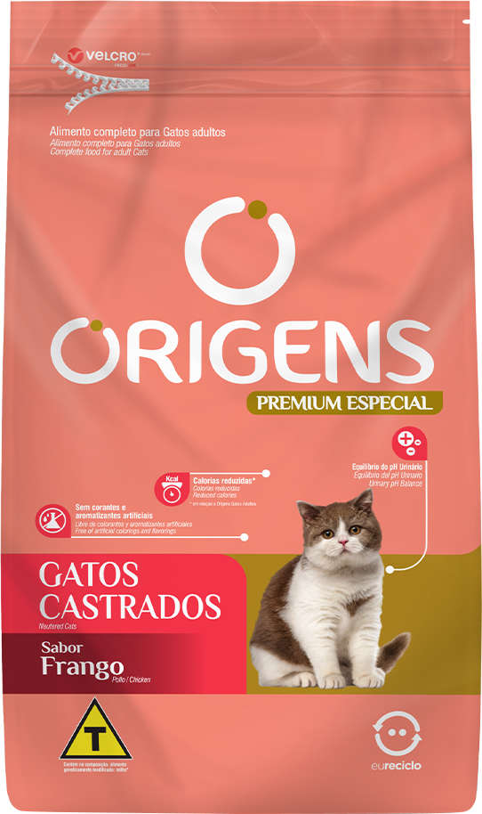 Ração Seca Origens Frango Gatos Castrados - 10,1Kg