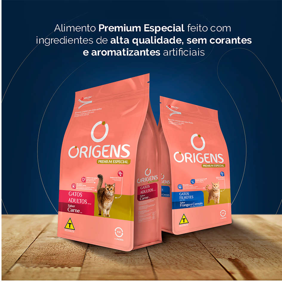 Ração Seca Origens Frango Gatos Castrados - 10,1Kg
