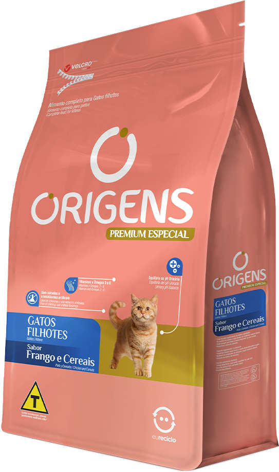 Ração Seca Origens Frango e Cereais Gatos Filhotes - 3Kg