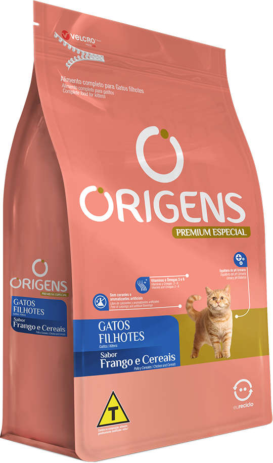 Ração Seca Origens Frango e Cereais Gatos Filhotes - 3Kg