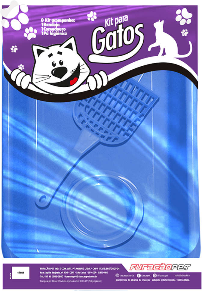 Kit Joy Azul para Gatos - Tam. Único