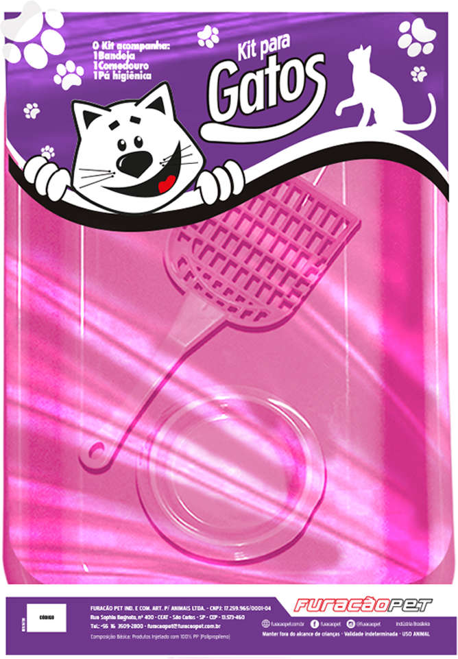 Kit Joy Rosa para Gatos - Tam. Único